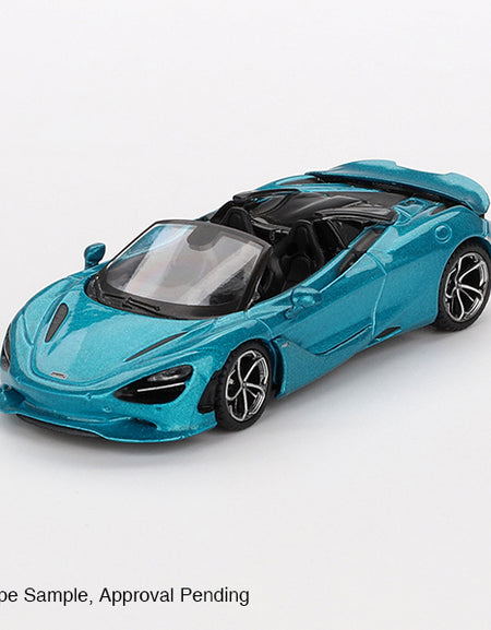 Mini GT #812 1/64 McLaren 750S Spider Belize Blue RHD Model Car