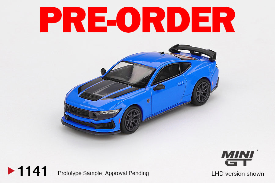(Pre-order) MINI GT #1141 Ford Mustang Dark Horse 2024 Grabber Blue RHD