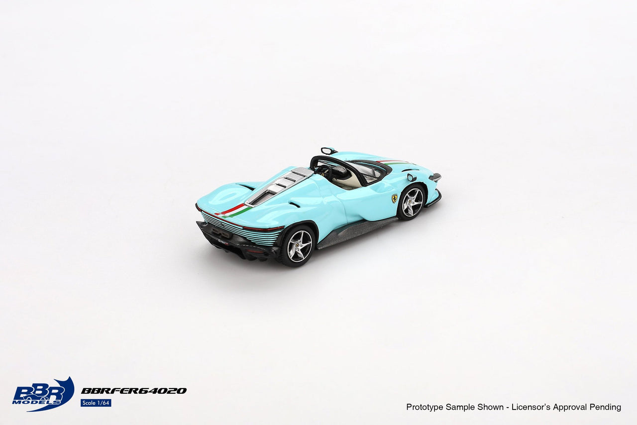 BBR 1/64 Ferrari Daytona SP3 Light Blue Diecast Model Car
