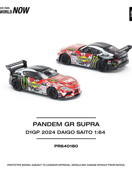 POPRACE 1/64 PANDEM GR SUPRA D1GP 2024 DAIGO SAITO Model Car