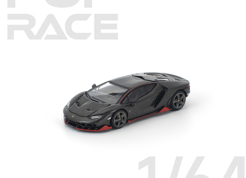 Load image into Gallery viewer, (Pre-order) POPRACE 1/64 LAMBORGHINI CENTENARIO CARBON/RED #PR640436 Model Car
