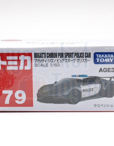 Takara Tomy Tomica #79 Bugatti Chiron Pur Sport Police 1/63 Diecast Toys Car
