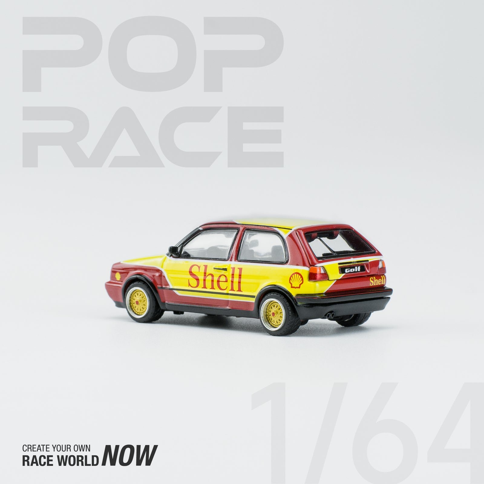 POPRACE 1/64 Shell Volkswagen Golf GTI MKII Diecast Model Car