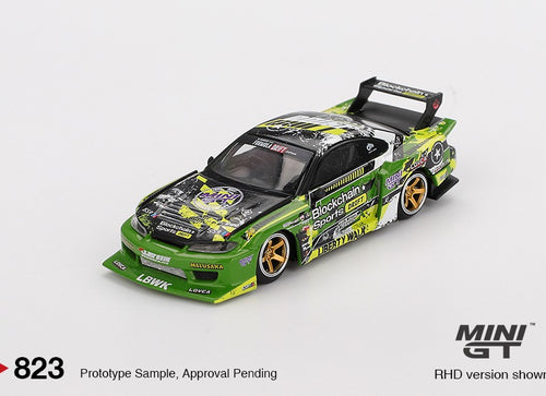Load image into Gallery viewer, MINI GT 1/64 Nissan LB-Super Silhouette S15 SILVIA #555 V2 2024
