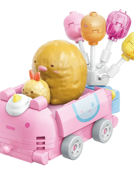 Qman Building Blocks #30489 Sumikko Tonkatsu & Ebifurai no shippos Balloon Car