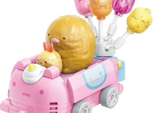 Load image into Gallery viewer, Qman Building Blocks #30489 Sumikko Tonkatsu &amp; Ebifurai no shippos Balloon Car
