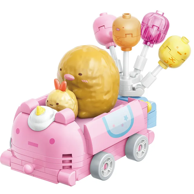 Qman Building Blocks #30489 Sumikko Tonkatsu & Ebifurai no shippos Balloon Car