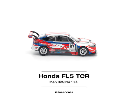Load image into Gallery viewer, (Pre-order) POPRACE 1/64 HONDA CIVIC TYPE-R (FL5) TCR - M&amp;K RACING Model Car
