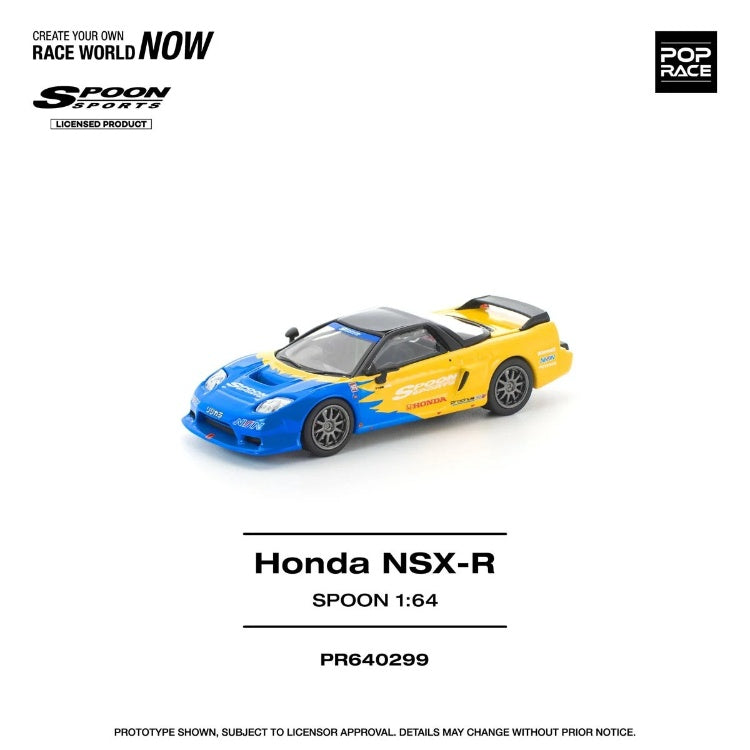 (Pre-order) POP RACE 1/64 HONDA NSX-R SPOON Diecast Model Car #PR640299