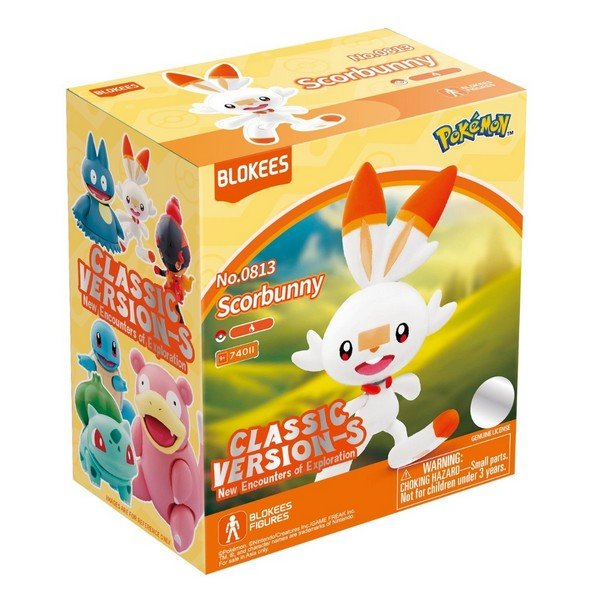 Blokees Pokemon Classic Version-S Scorbunny Buildable Action Figure Model Kit