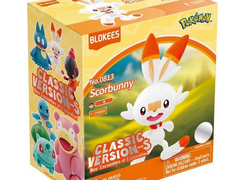 Load image into Gallery viewer, Blokees Pokemon Classic Version-S Scorbunny Buildable Action Figure Model Kit
