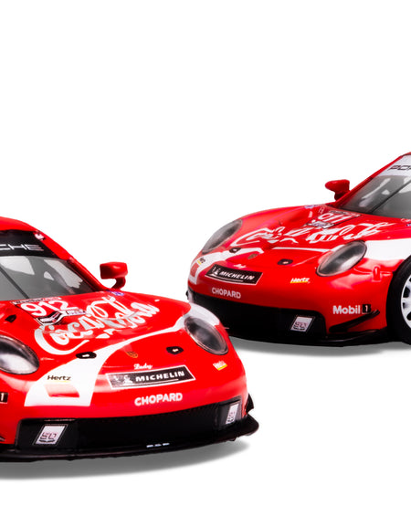 SPARKY 1/64 PORSCHE 911 RSR 2019 COCA-COLA #911 #912 PETIT LEMANS CAR SET