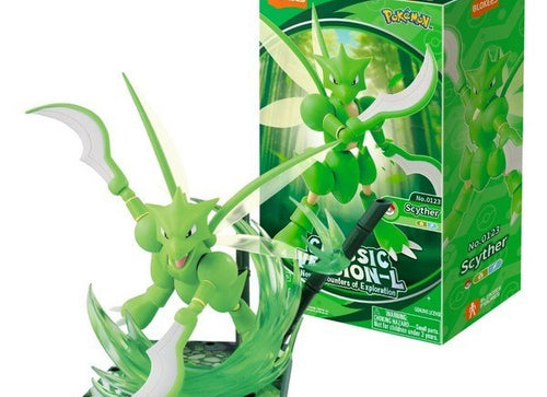 Load image into Gallery viewer, Blokees Pokemon Classic Version-L Scyther Buildable Action Figure Model Kit

