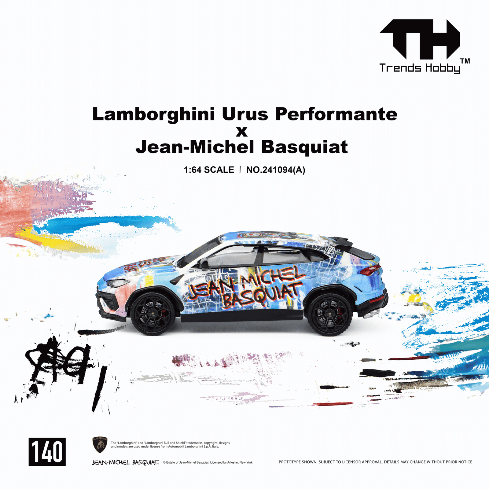 (Pre-order) Trends Hobby 1/64 Lamborghini Urus Performance & Basquiat White