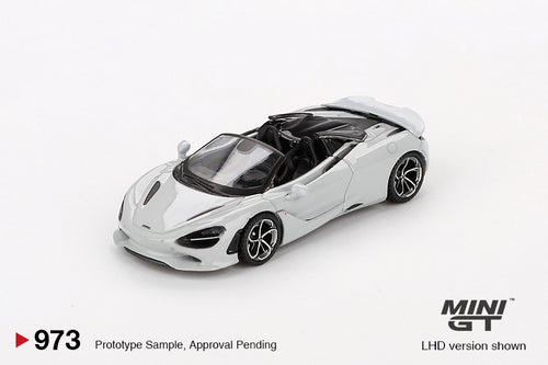 Load image into Gallery viewer, Mini GT #973 McLaren 750S Spider Cirrus Grey LHD Diecast Model Car
