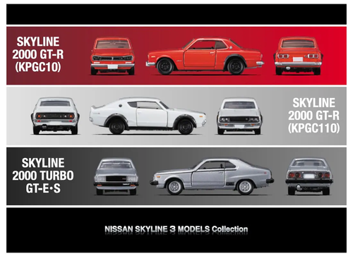 Load image into Gallery viewer, Takara Tomy Tomica Gift Set Die-cast Premium Nissan Skyline 3 Models Collection
