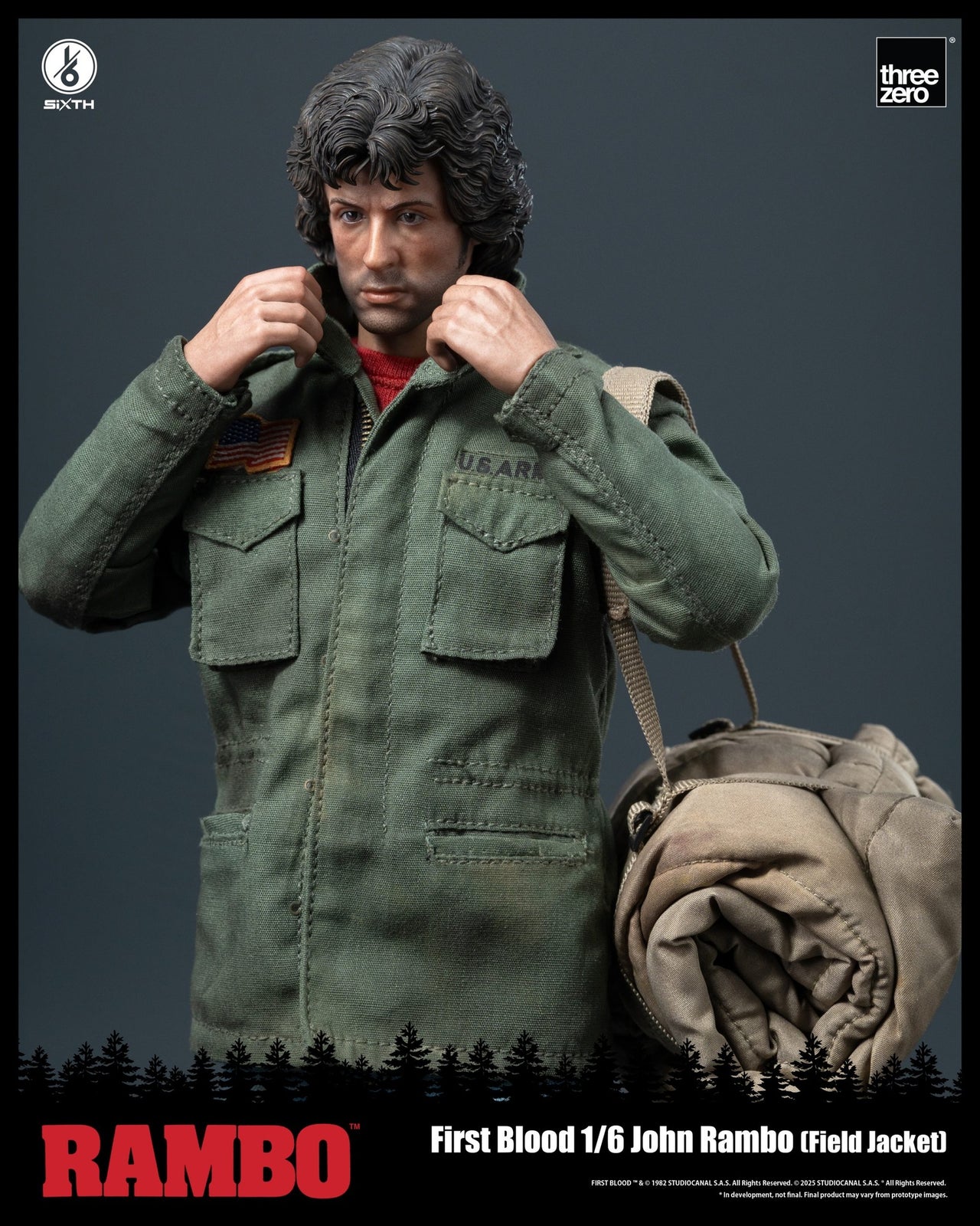 Threezero Rambo: First Blood 1/6 John Rambo (Field Jacket) Action Figure Set