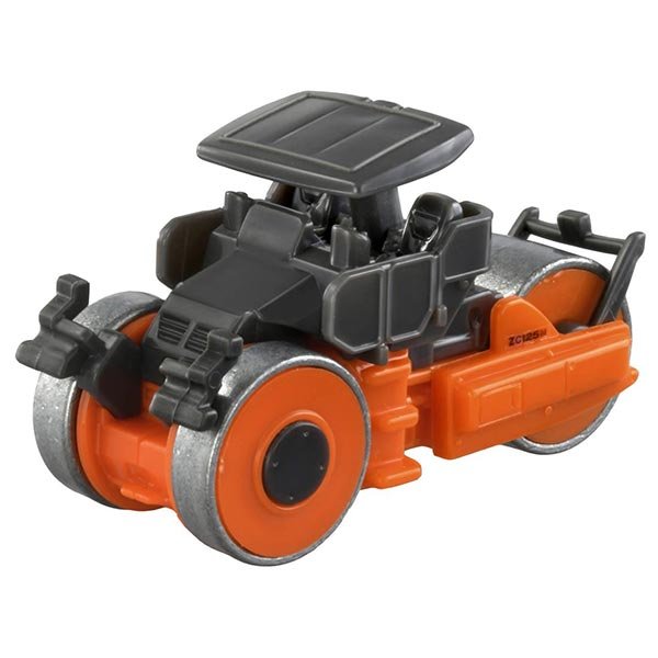 Takara Tomy Tomica Die-cast Car - 1/80 No.077 Hitachi Macadam Roller ZC125M-5