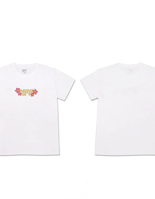 Load image into Gallery viewer, MINI GT Official T-shirt - Pink Floral White (Female Size) M Size
