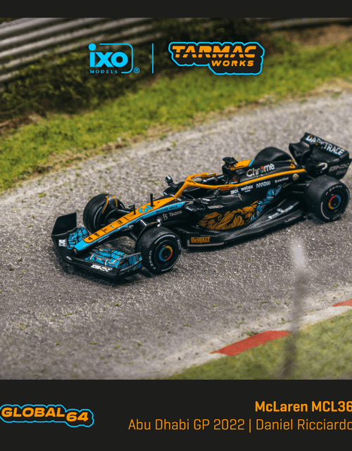 Load image into Gallery viewer, Tarmac Works 1/64 McLaren MCL36 Abu Dhabi Grand Prix 2022 Daniel Ric

