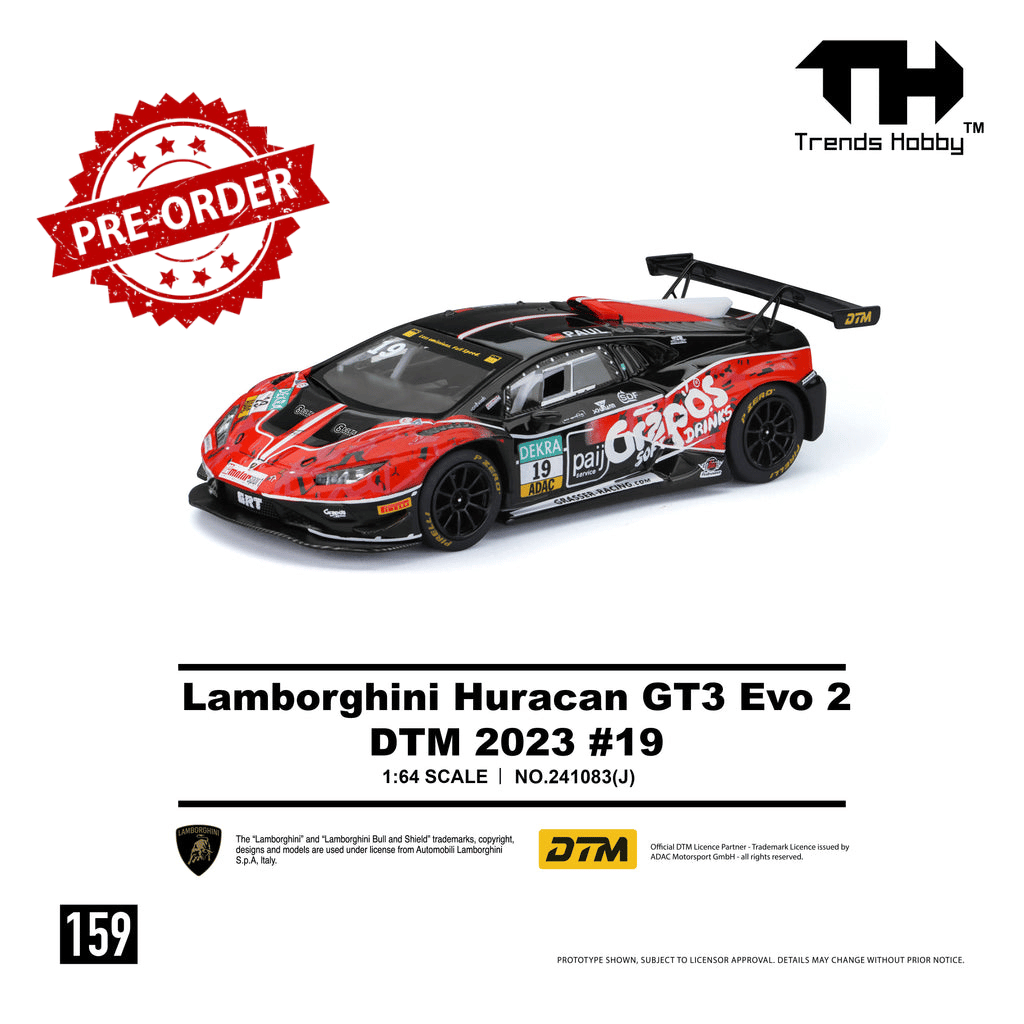 (Pre-order) Trends Hobby 1/64 - #241083(J) Lamborghini Huracan GT3 EVO2 DTM  #19