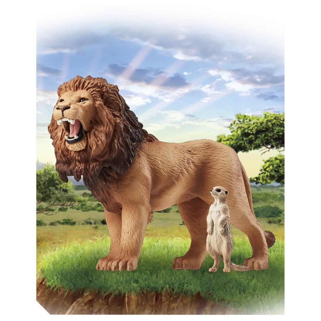 Takara Tomy ANIA AS-01 Lion (with Suricata) animal Action Figure