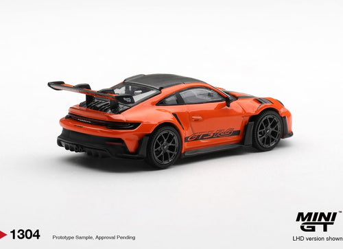 Load image into Gallery viewer, (Pre-order) Mini GT #1304 Porsche 911 (992) GT3 RS Weissach Gulf Orange RHD
