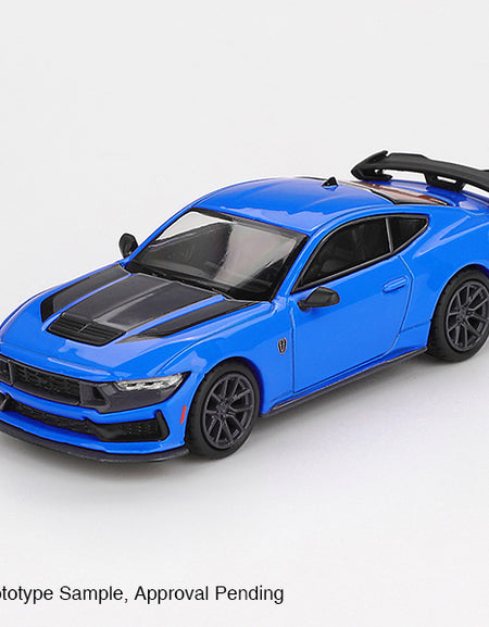 MINI GT #1141 Ford Mustang Dark Horse 2024 Grabber Blue LHD