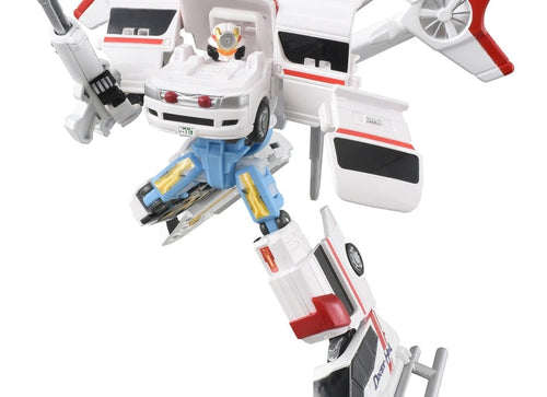 Load image into Gallery viewer, Takara Tomy Tomica Jobraver TJBDX Unite Medibraver Ambulance &amp; Helicopter Set
