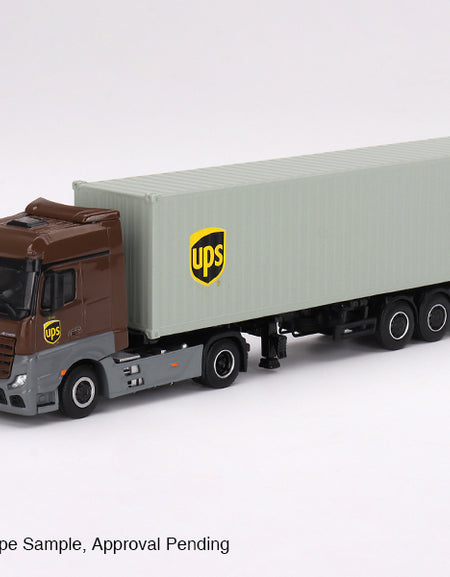 Mini GT #705 Mercedes-Benz Actros  w/ 40 Ft Container "UPS Europe"