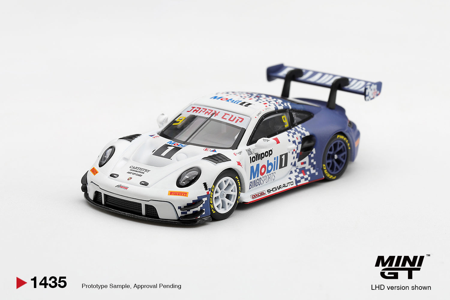 (Pre-order) Mini GT #1435 Porsche 911 GT3 R (992) #9 Bingo Racing with LM Corsa