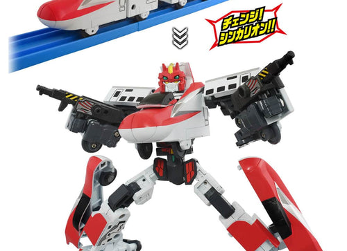 Load image into Gallery viewer, Takara Tomy Shinkansen SGX Shinkalion E5 Hayabusa + E6 Komachi Link Combine Set

