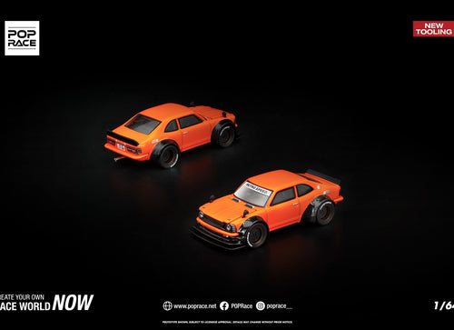 Load image into Gallery viewer, (Pre-order) POPRACE 1/64 TOYOTA COROLLA KE25 ORANGE Diecast Model Car
