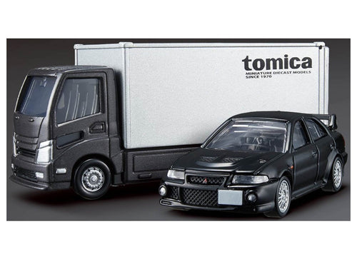 Load image into Gallery viewer, Takara Tomy Tomica Die-cast Car Transporter Mitsubishi Lancer Evolution VI GSR
