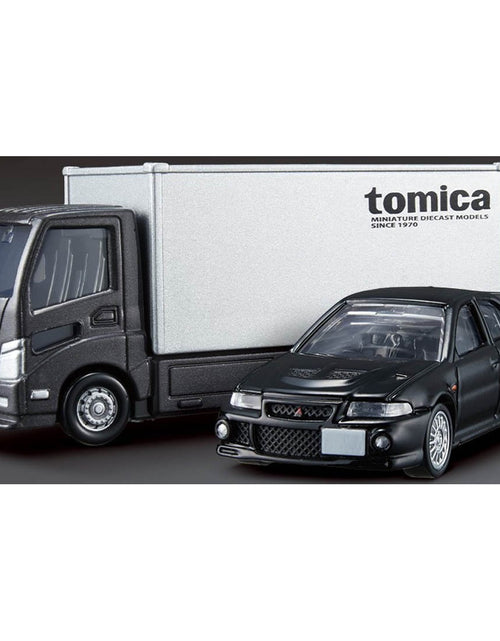 Load image into Gallery viewer, Takara Tomy Tomica Die-cast Car Transporter Mitsubishi Lancer Evolution VI GSR
