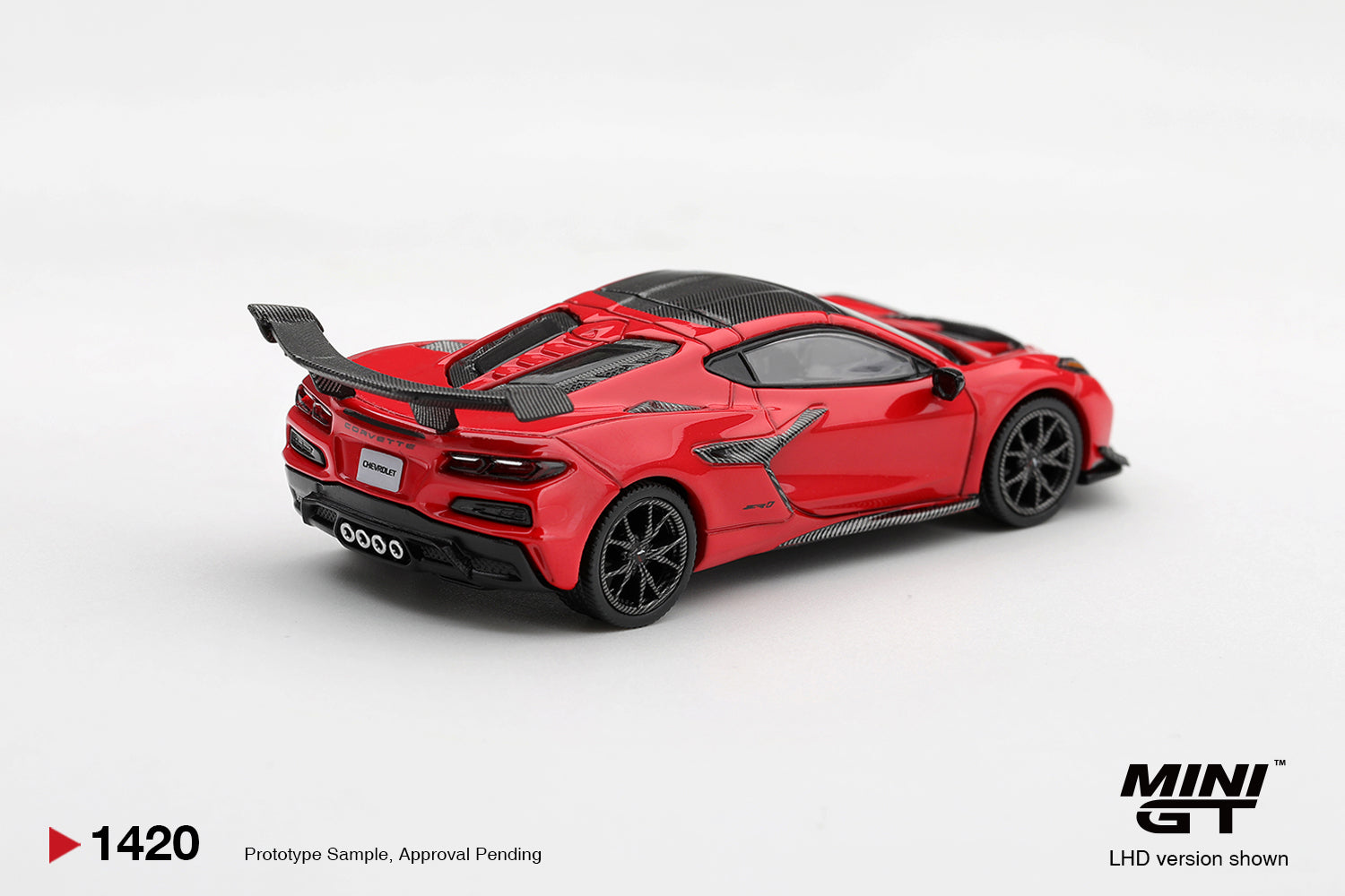 (Pre-order) Mini GT #1420 Chevrolet Corvette ZR1 Torch Red LHD Diecast Model Car