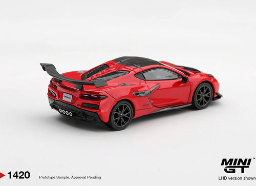 Load image into Gallery viewer, (Pre-order) Mini GT #1420 Chevrolet Corvette ZR1 Torch Red LHD Diecast Model Car
