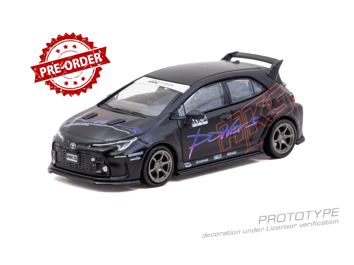 (Pre-order) Tarmac Works 1/64 Toyota GR Corolla HKS Diecast Model Car