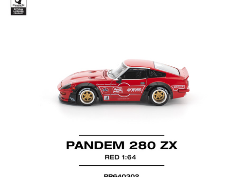 Load image into Gallery viewer, (Pre-order) POPRACE 1/64 PANDEM 280ZX RED (NEW TOOLING) Diecast Model Car
