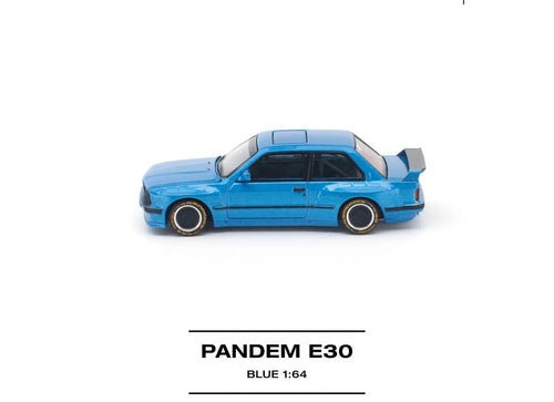 Load image into Gallery viewer, (Pre-order) POPRACE 1/64 - PANDEM E30 BLUE Opening Front Hood Detailed Engine
