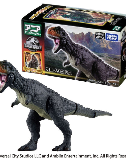 Load image into Gallery viewer, Takara Tomy ANIA Animal Jurassic World Carnotaurus Figure with Battle Card
