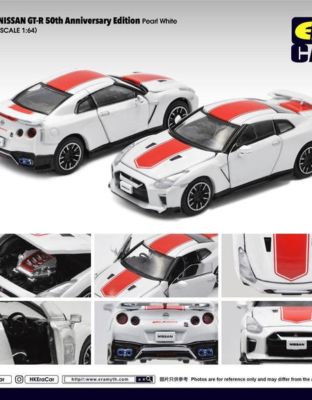 Era Car 1:64 Diecast Car SP26 Nissan GT-R 50th Anniversary Ed. Pearl White