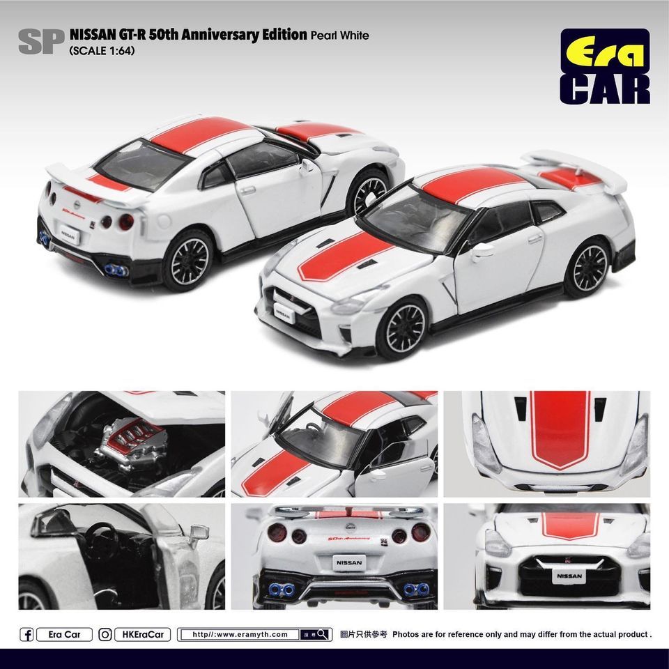 Era Car 1:64 Diecast Car SP26 Nissan GT-R 50th Anniversary Ed. Pearl White