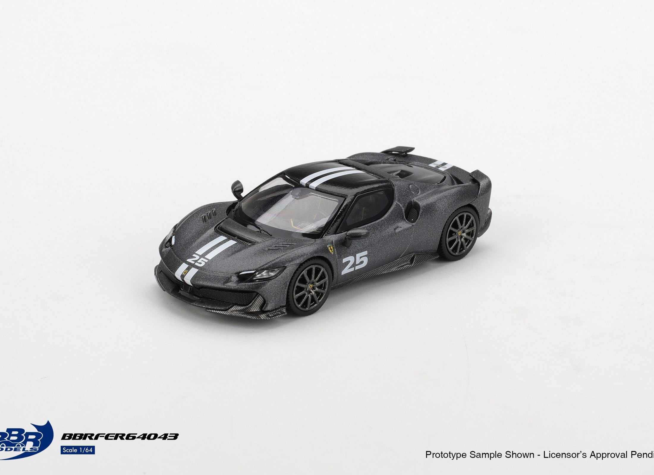 (Pre-order) BBR 1/64 Ferrari 296 Speciale Grigio Silverstone Opaco Model Car
