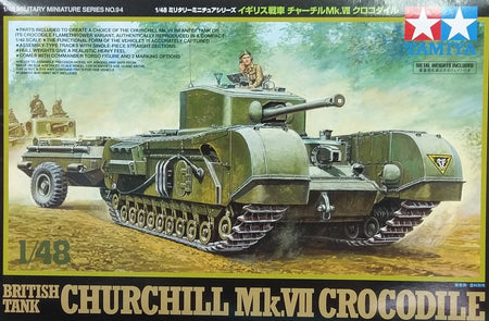 Tamiya 1/48 British Tank Churchill MkVII Crocodile Assembly Model #32594