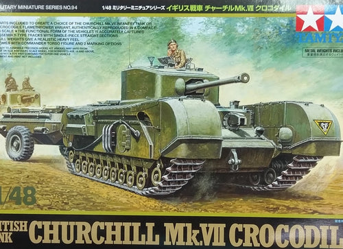 Load image into Gallery viewer, Tamiya 1/48 British Tank Churchill MkVII Crocodile Assembly Model #32594
