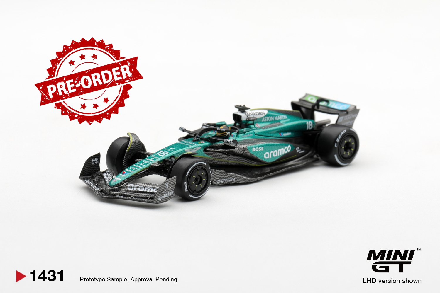 (Pre-order) Mini GT #1413 Aston Martin AMR24 #18 Lance Stroll 2024 F1 Las Vegas