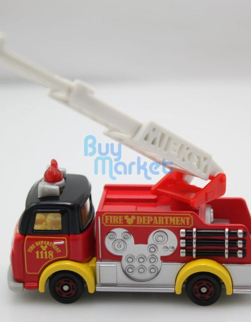 Load image into Gallery viewer, Takara Tomy Tomica Disney Motors DM-17 Mickey Mouse Fire Truck Toy Car 2015
