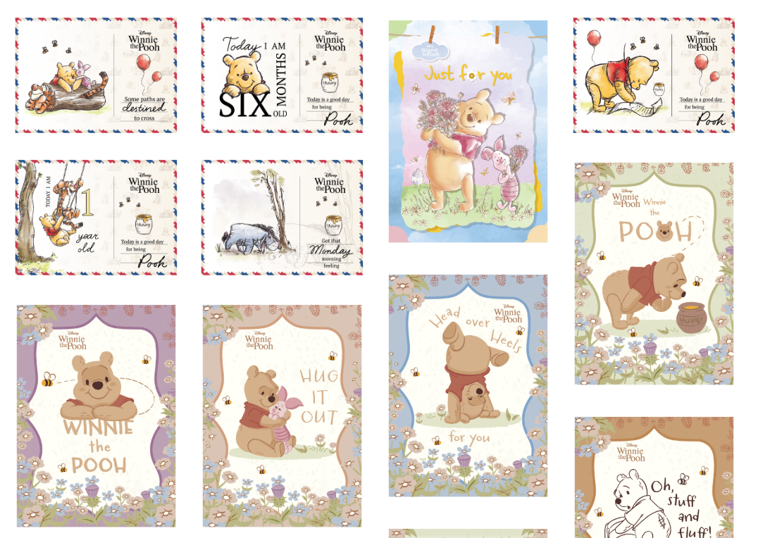 COSMOS Collectible Winnie the Pooh Collectible Card Box Set (80 cards SET)