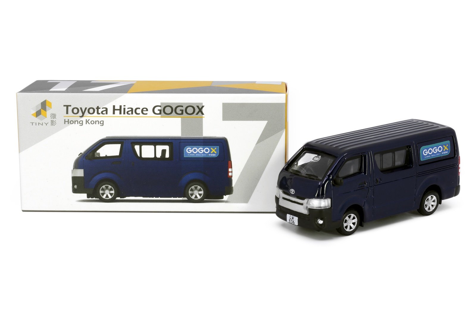 Tiny City 17 Die-cast Model Car - Toyota Hiace GOGOX (Metallic Blue)
